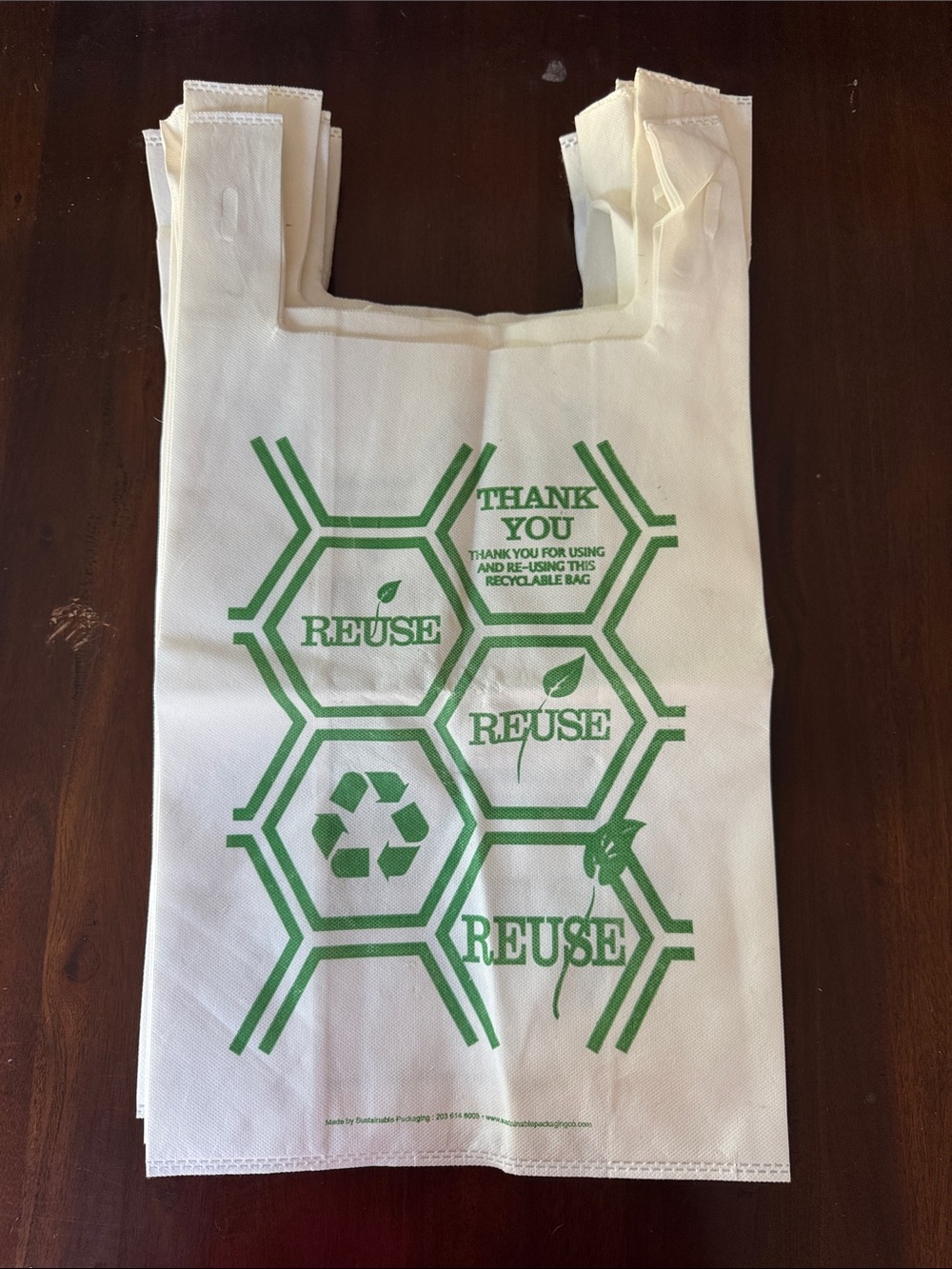 15 Reusable Eco Tote Bag lightweight durable 22” x 12”